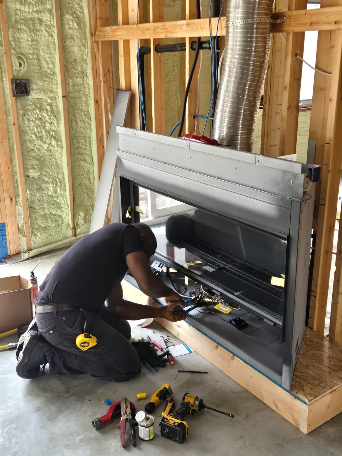 Heat pump and air handler installation